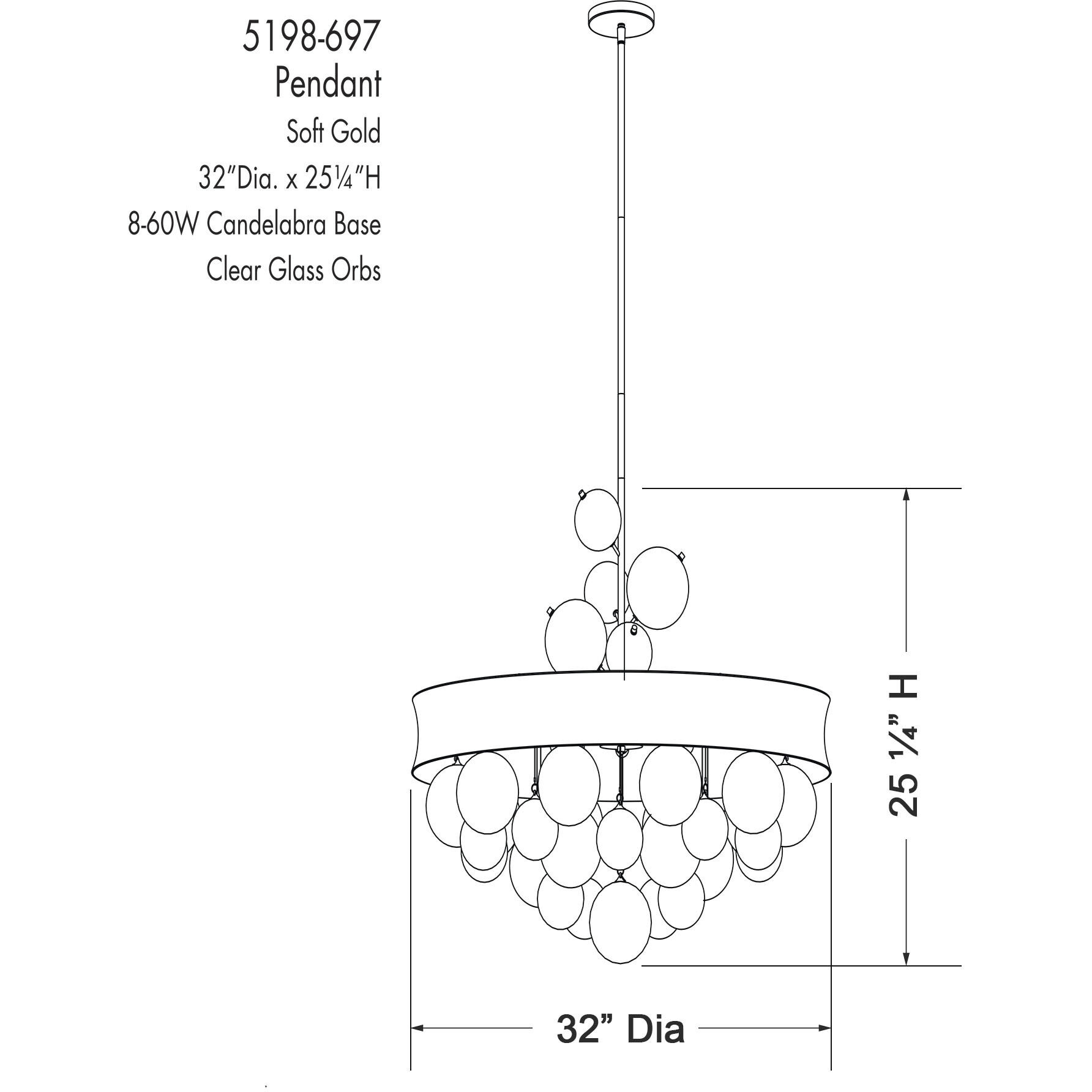 Verdi Square 8 Light 32 inch Soft Gold With Gold Leaf Convertible Pendant Ceiling Light